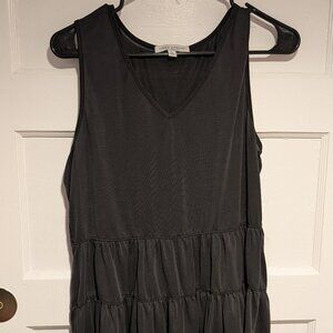 Green Envelope Black Tank Top